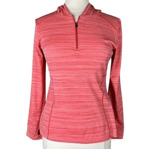 REl 1/4 Zip Hoodie Women's XS Orange Lightweight Layer Thumbholes